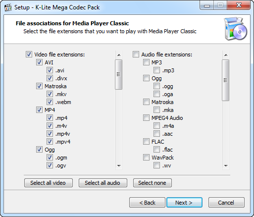 системная программа K-Lite Codec Pack