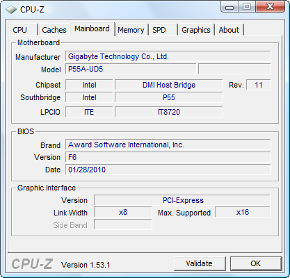 системная программа CPU-Z